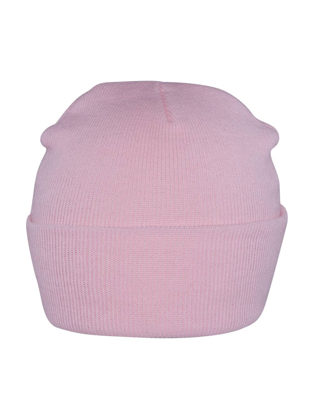 MM Blank Long Cuff Beanie - Light Pink Acrylic Knit Hat, One Size Fits Most - View #9