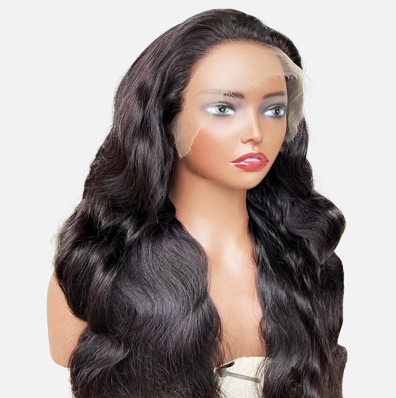 13x4 Lace Front Human Hair Wig 210% Density Body Wave 26 Inch 26 Deep Wave Lace Front Wig | 13x4 Brazilian Curly Human  main image 2