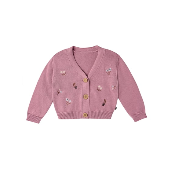 Modren Moments by Gerber Toddler Girl Embroidered Cardigan Sweater, 12 Months - 5T