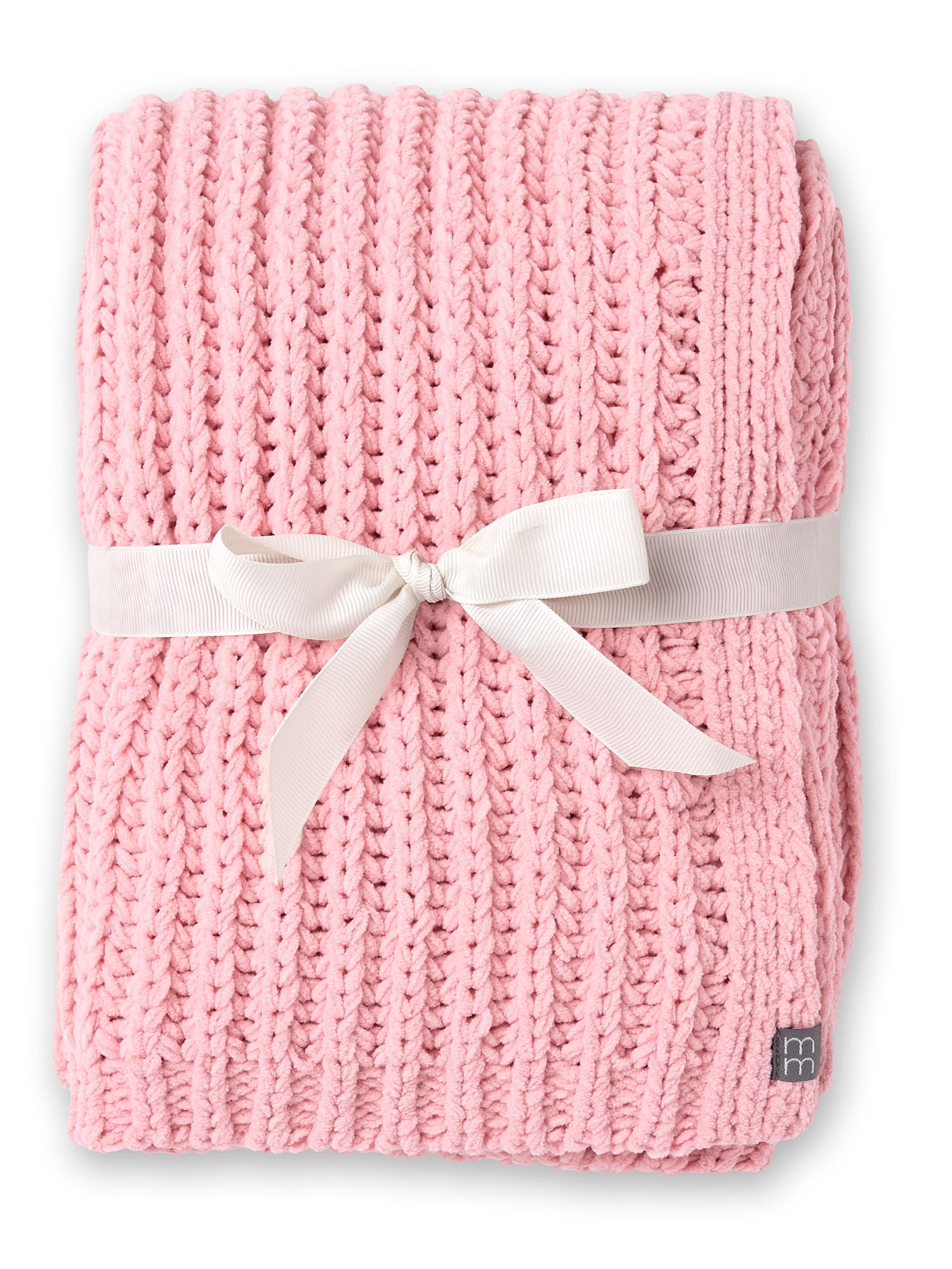 Modern Moments by Gerber Baby Neutral Chenille Blanket, Silver Pink, One Size