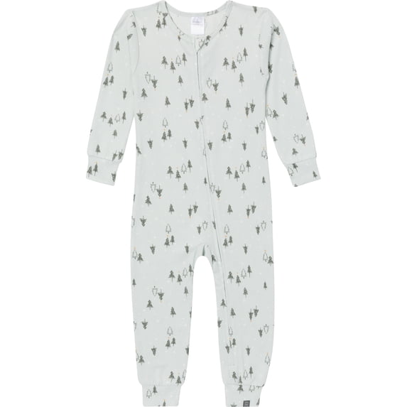Modern Moments by Gerber Toddler Super Soft Christmas Footless Pajamas, One-Piece, Sizes 12 Months–5T