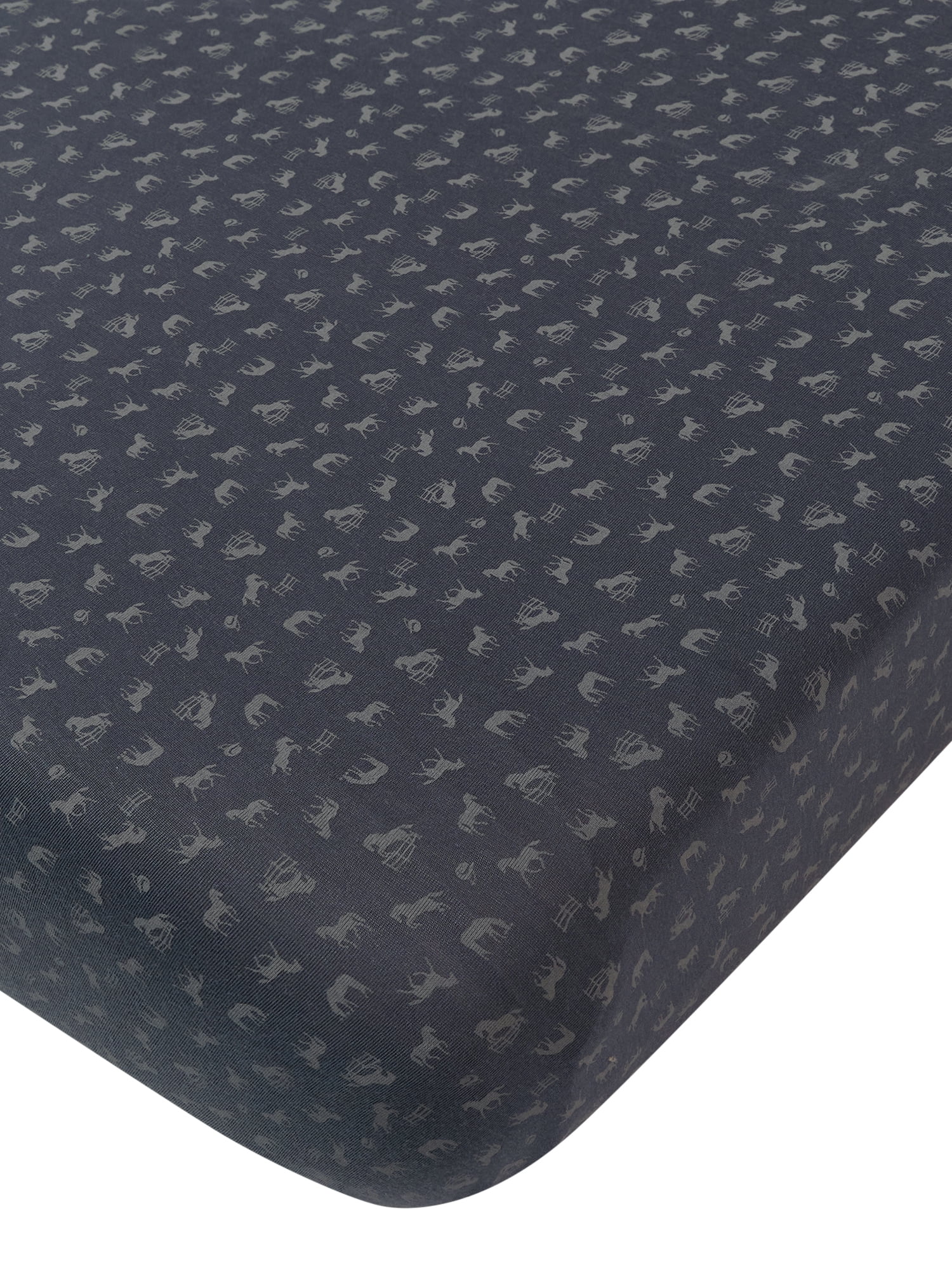 Modern Moments by Gerber Baby Neutral Super Soft Fitted Crib Sheet, Gray Western, One Size