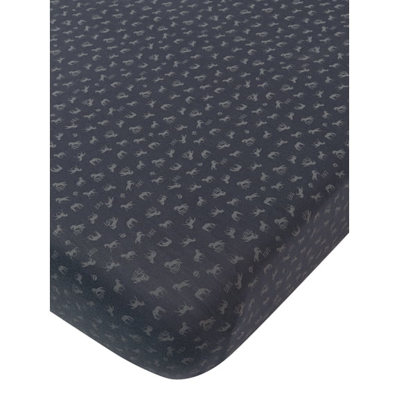 Modern Moments by Gerber Baby Neutral Super Soft Fitted Crib Sheet, Gray Western, One Size