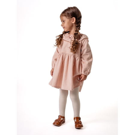 Modern Moments by Gerber Toddler Girl Novelty Lace Collar Dress, 12 Months - 5T