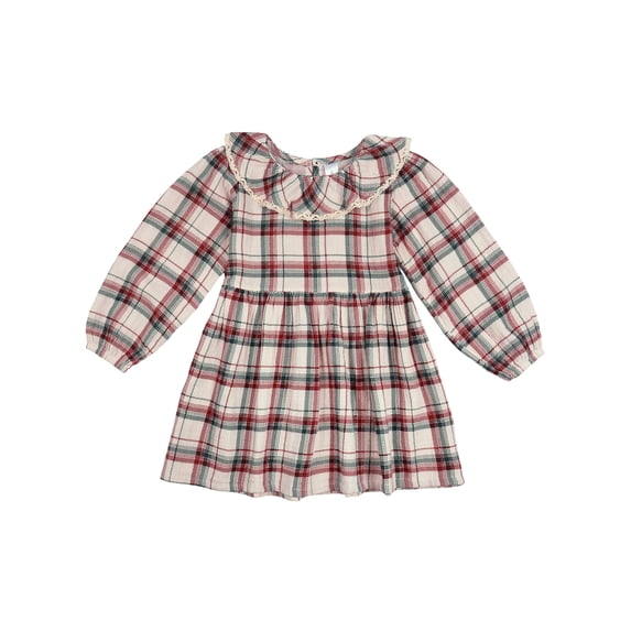 Modern Moments by Gerber Toddler Girl Ruffle Collar Dress, 12 Months - 5T