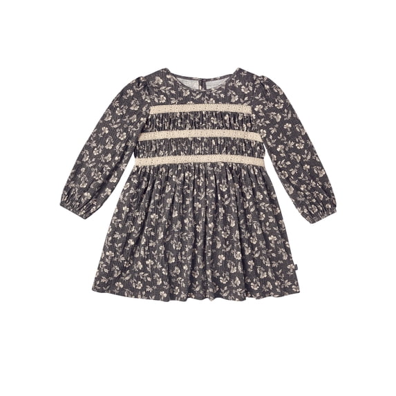 Modern Moments by Gerber Toddler Girl Smocked Bodice Dress, 12 Months - 5T