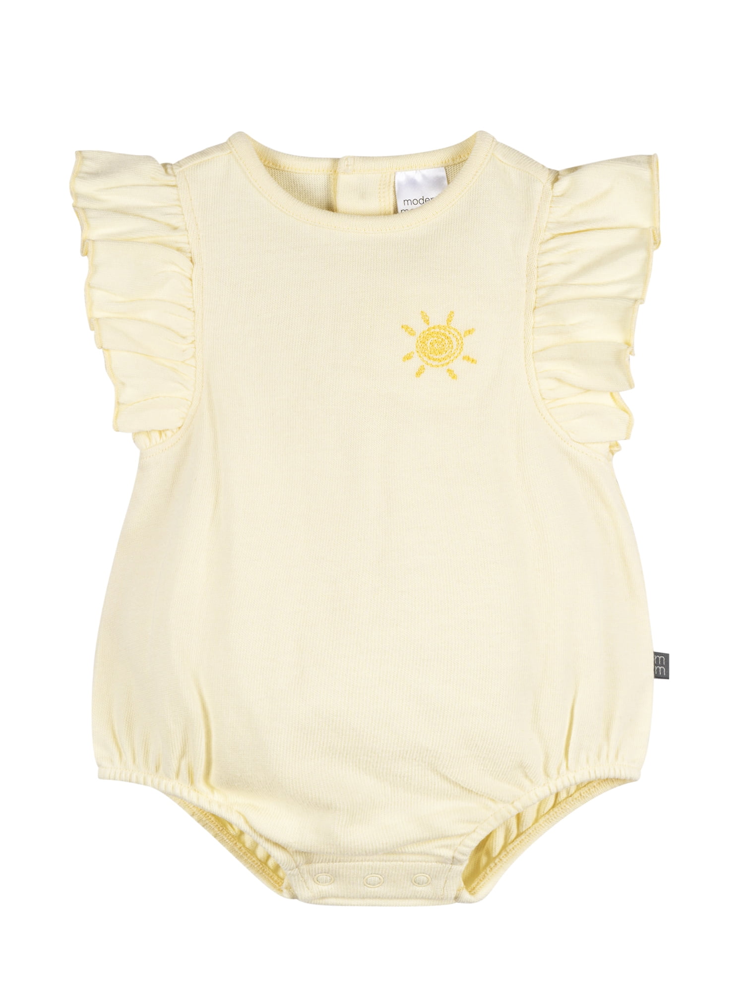 Modern Moments by Gerber Baby Girl Organic Dumpling Romper, Sizes 0/3 Months - 24 Months