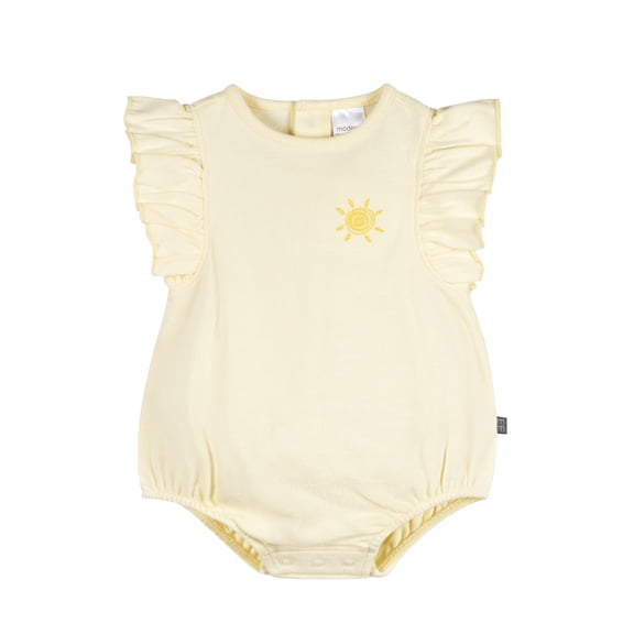 Modern Moments by Gerber Baby Girl Organic Dumpling Romper, Sizes 0/3 Months - 24 Months
