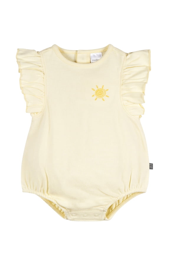 by Gerber Baby Girl Organic Dumpling Romper, Sizes 0/3 Months - 24 Months