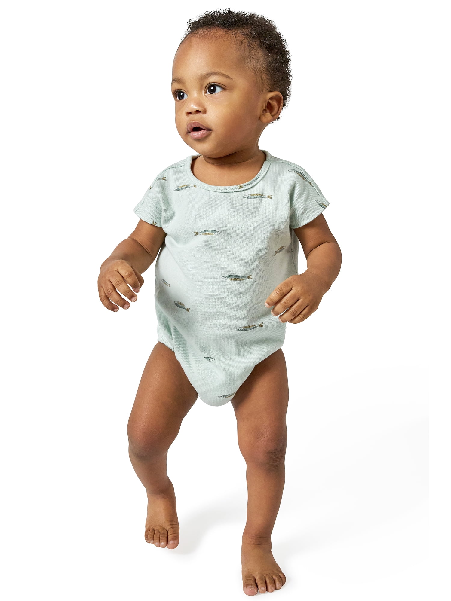 Modern Moments by Gerber Baby Boy Organic Dumpling Romper, Sizes 0/3 Months - 24 Months