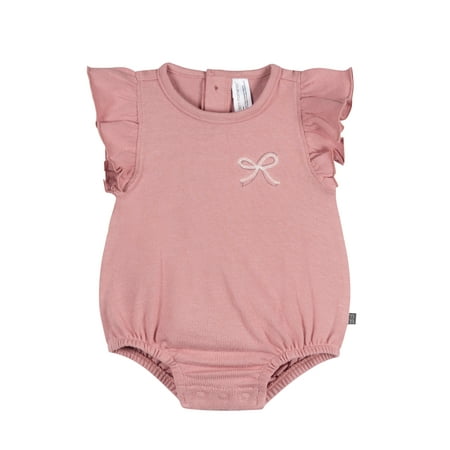 Modern Moments by Gerber Baby Girl Organic Dumpling Romper, Sizes 0/3 Months - 24 Months