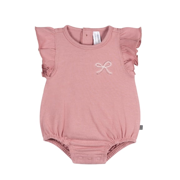 Modern Moments by Gerber Baby Girl Organic Dumpling Romper, Sizes 0/3 Months - 24 Months