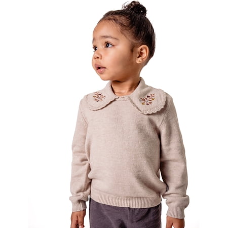 Modern Moments by Gerber Sweater with Embroidered Collar, Sizes 12 Months - 5T
