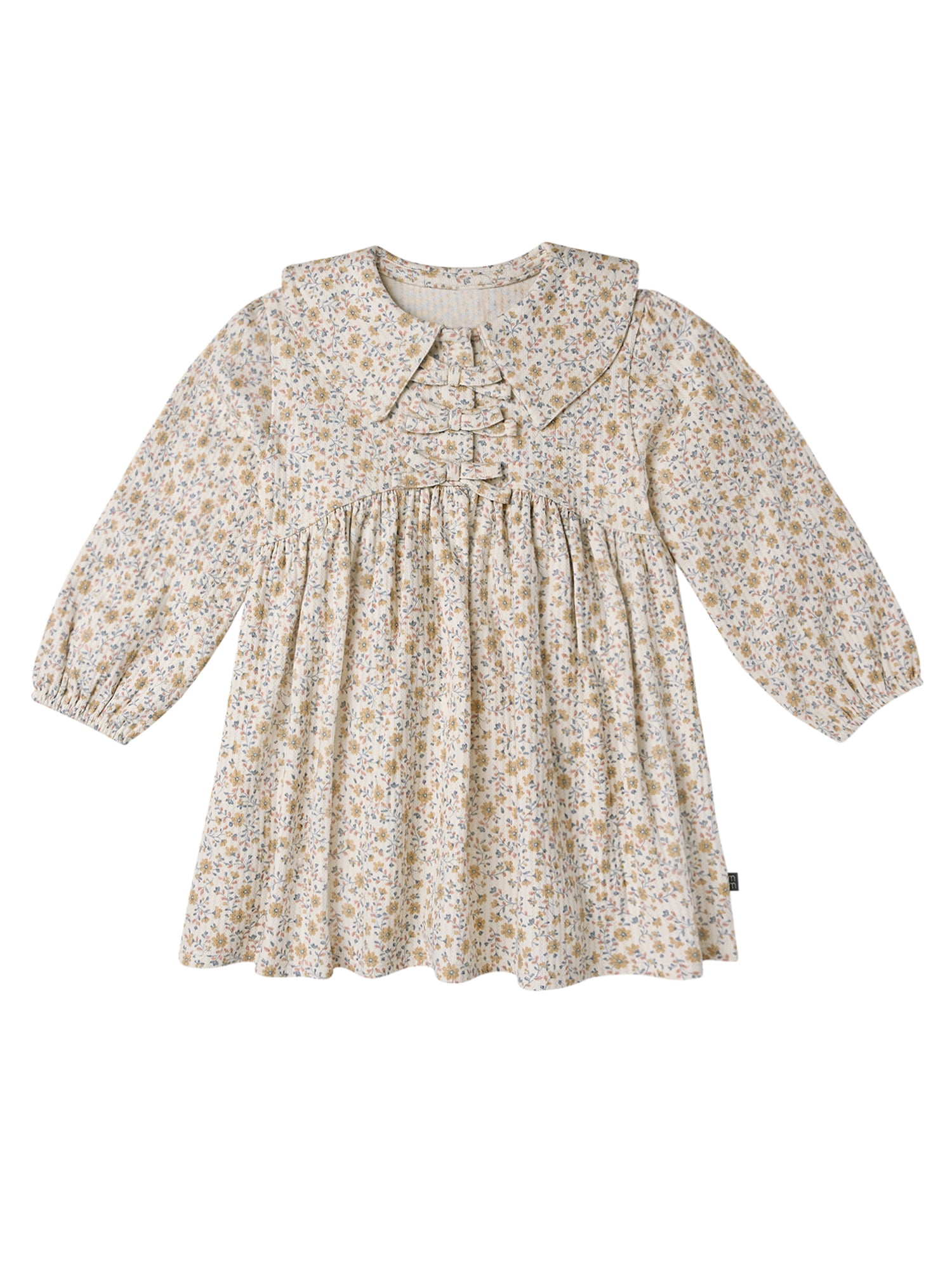 by Gerber Toddler Girl Bow Front Dress, Sizes 12 Months - 5T