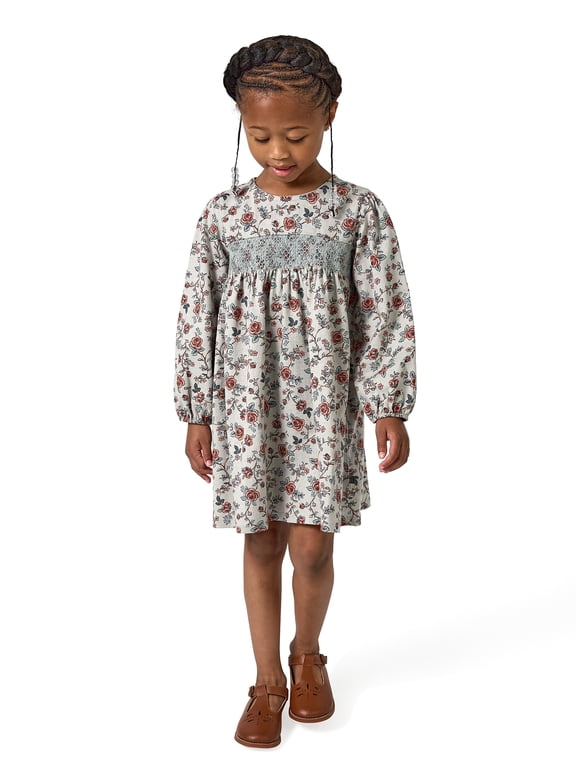 by Gerber Toddler Girl Smocked Party Dress, Sizes 12 Months - 5T