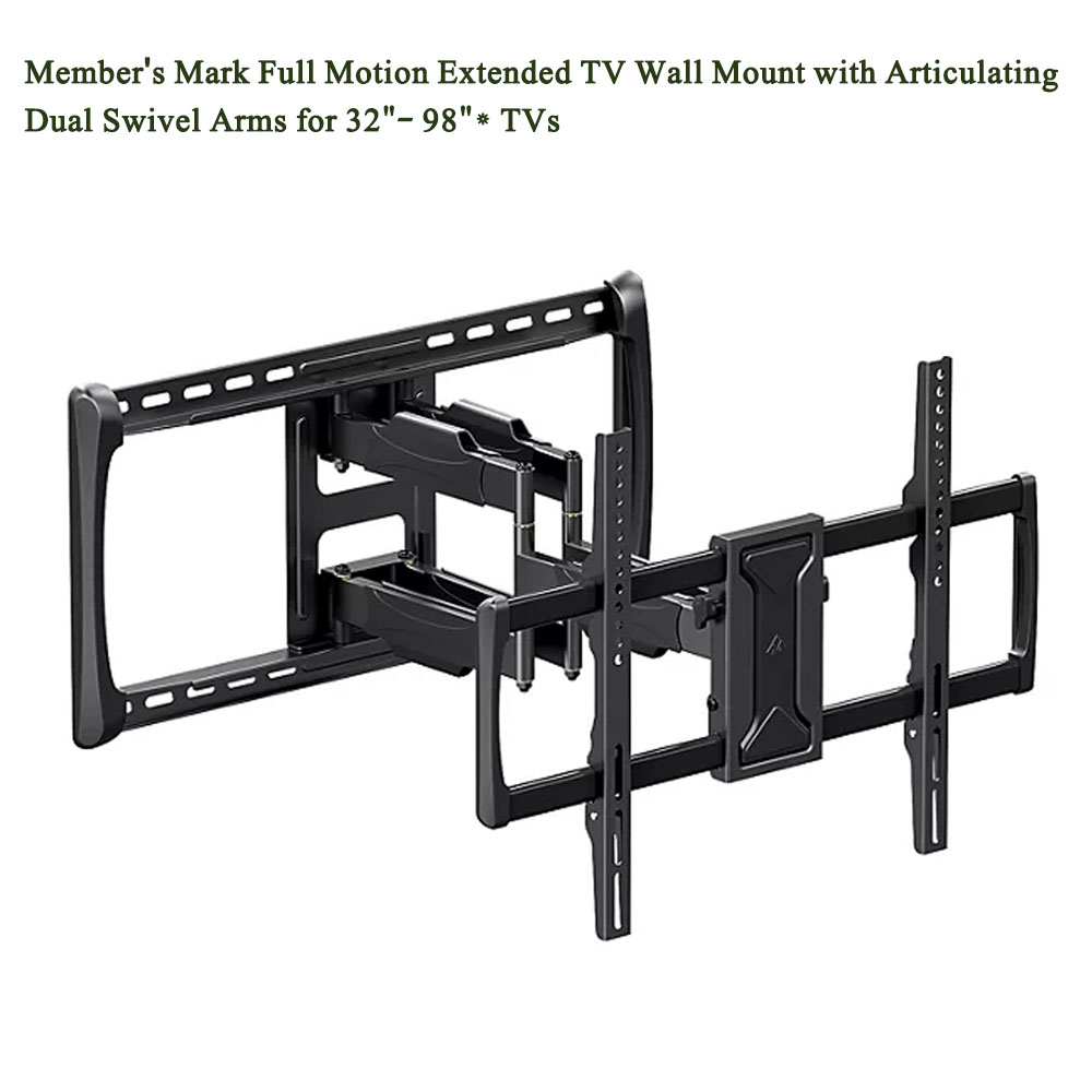 MM Full Motion Extended TV Wall Mount with Articulating Dual Swivel