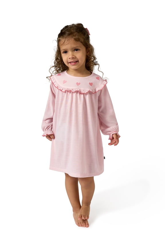 by Gerber Toddler Girl Valentine's Day Nightgown, Sizes 12M-5T