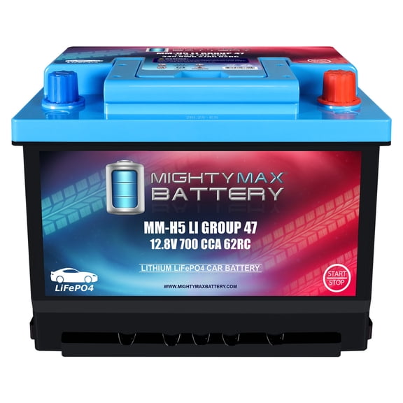 MM-H5LI Group Size 47 12.8V, 27Ah, 62RC, Lithium, 700 CCA, Replacement Battery Compatible with Volkswagen Rabbit 06-09