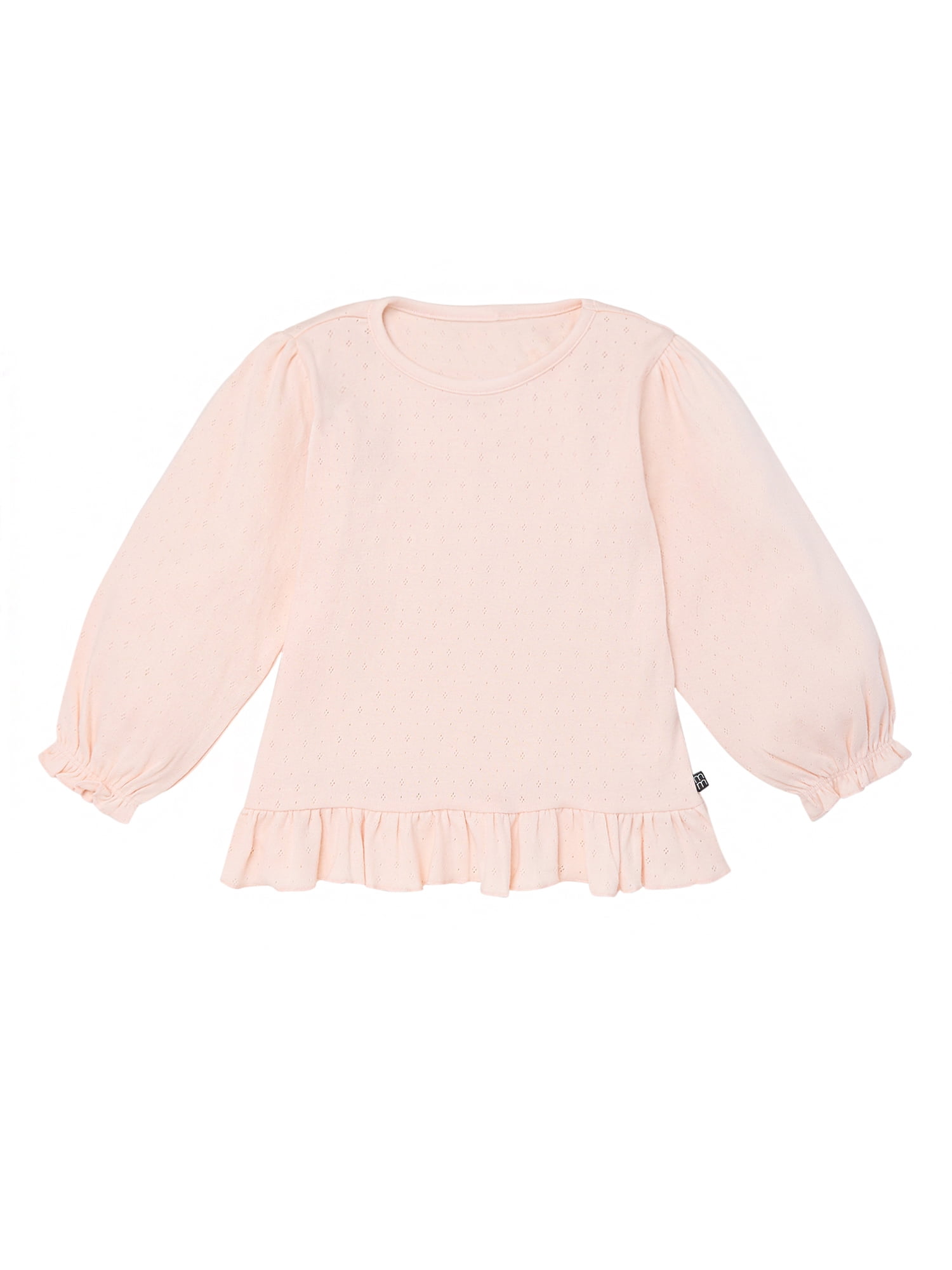 Modern Moments by Gerber Toddler Girl Balloon Sleeves Hem Top, Sizes 12 Months - 5T