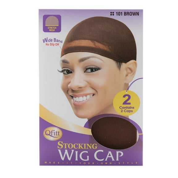 MM Headgear Stocking Wig Cap, 2/PK, Ultra Brown
