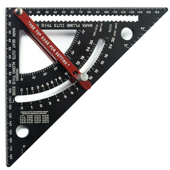 MM/INCH Carpenter Square Woodworking Measurement Tool Rafter Framing Square 7in Layout ToolCombination Square