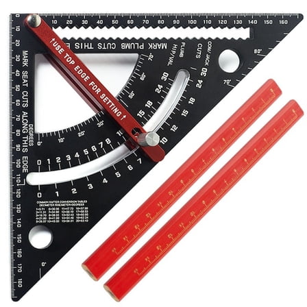 MM/INCH Carpenter Square Woodworking Measurement Tool Rafter Framing Square 7in Layout ToolCombination Square