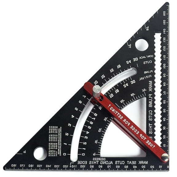 MM/INCH Carpenter Woodworking Measurement Tool Rafter Framing Square 7in Layout Tool Combination Square