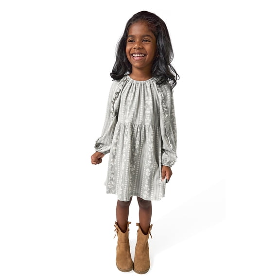 Modern Moments by Gerber Toddler Girl Dress with Ruffle, Sizes 12 Months - 5T
