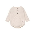 thumbnail image 1 of Modern Moments by Gerber Baby Boy Henley Dumpling Romper with Kanga Pocket, Sizes 0/3 Months - 24 Months, 1 of 7