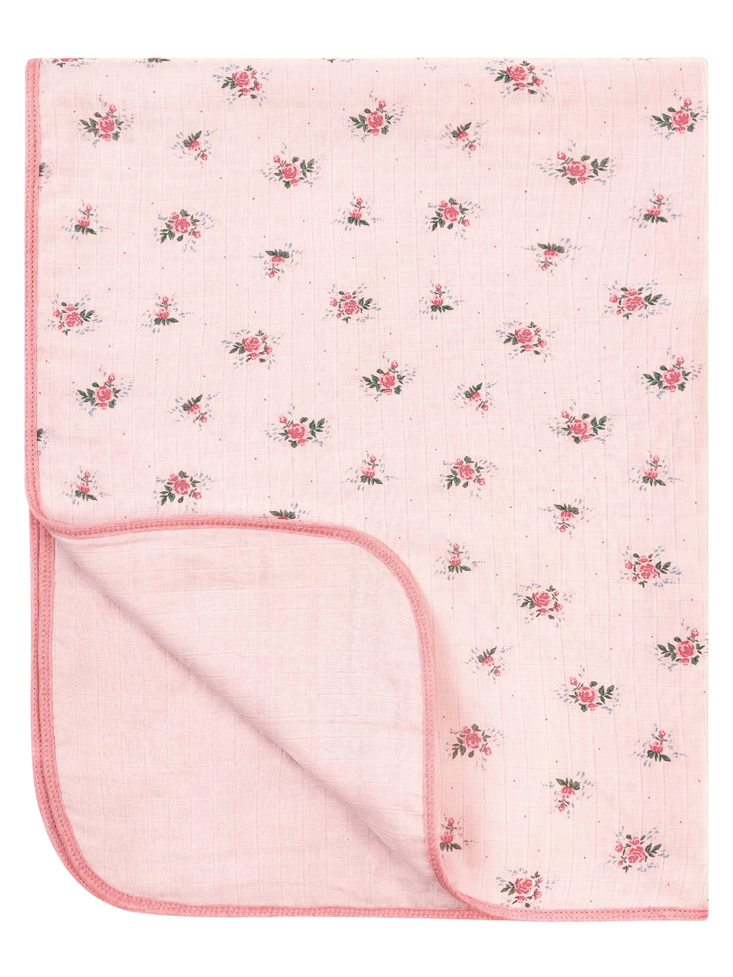 Modern Moments by Gerber Baby Neutral Muslin Blanket, Roses,