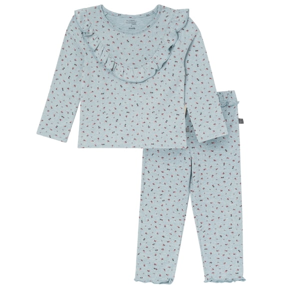 Modern Moments by Gerber Toddler Girl Ruffle Top and Legging Set, 2-Piece, Sizes 12 Months - 5T