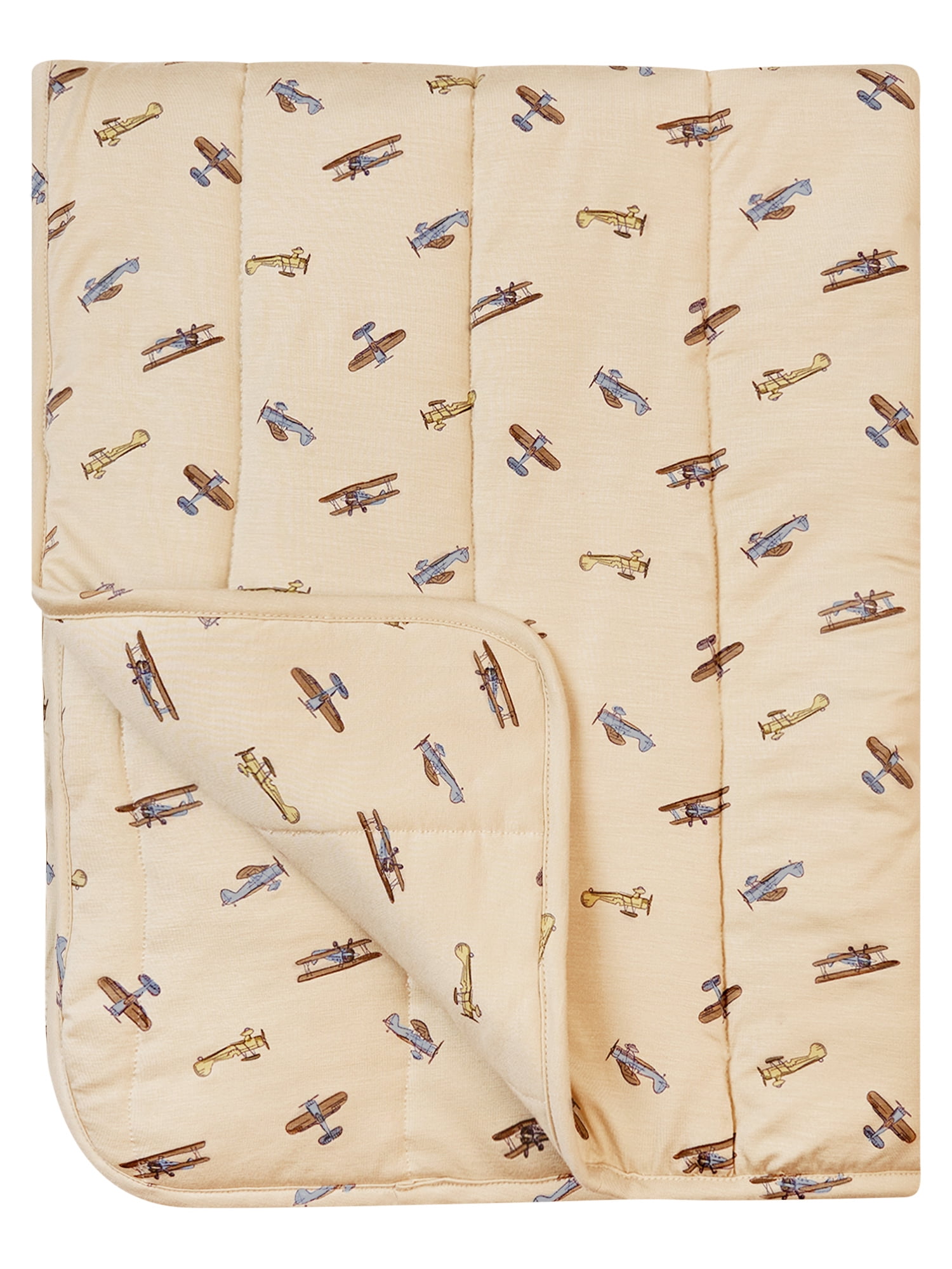 Modern Moments by Gerber Baby Neutral Super Soft Quilted Blanket, Airplane, One Size