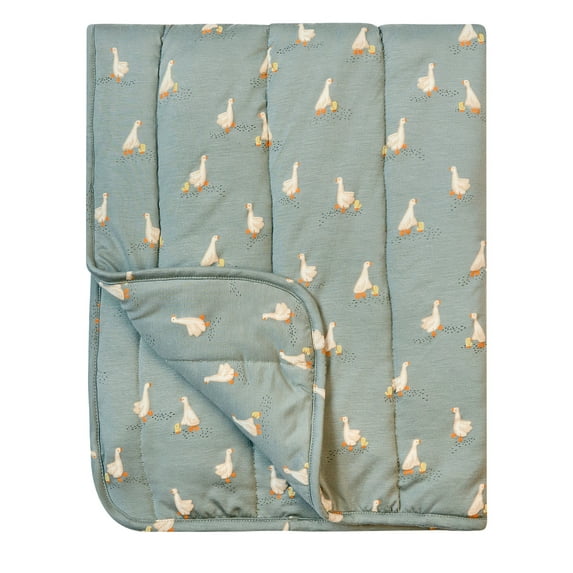 Modern Moments by Gerber Baby Neutral Super Soft Quilted Blanket, Goose, One Size