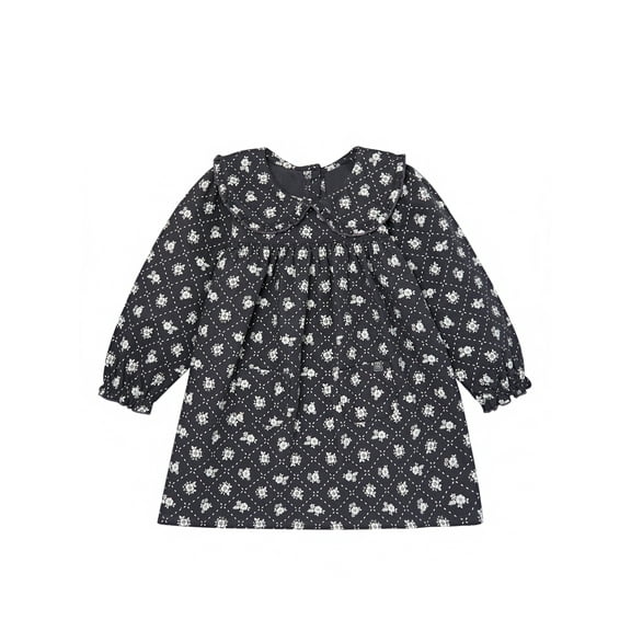 Modern Moments by Gerber Toddler Girl Ruffle Dress with Collar, Sizes 12M-5T