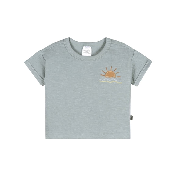 Modern Moment by Gerber Baby Boy Organic Short Sleeve Top, Sizes 0/3 Months - 24 Months