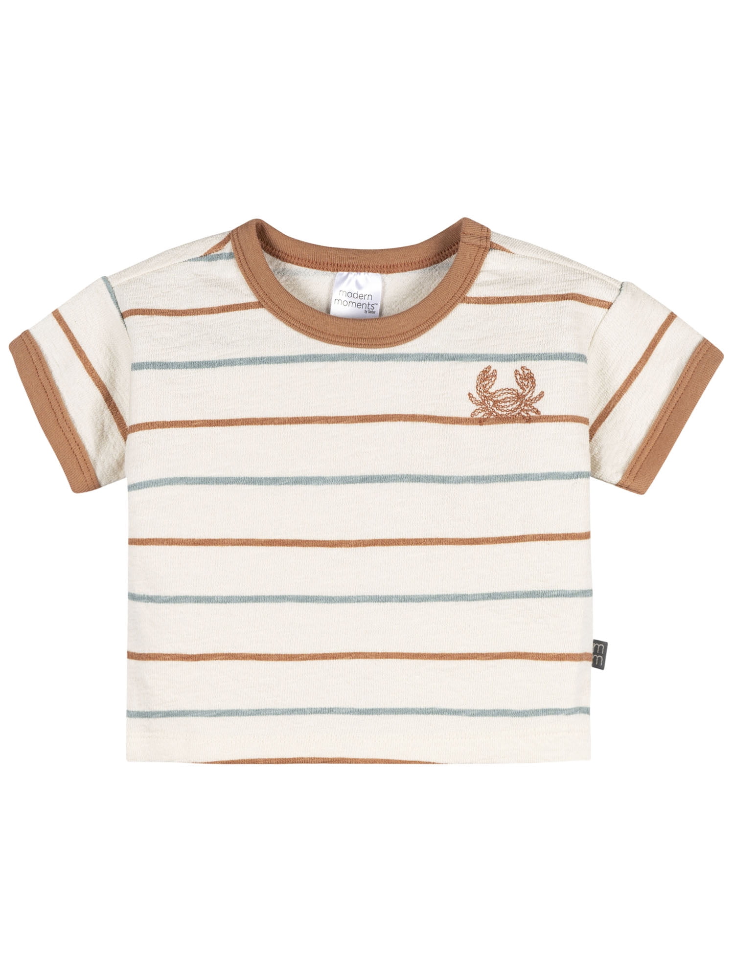 Modern Moment by Gerber Baby Boy Organic Short Sleeve Top, Sizes 0/3 Months - 24 Months