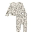 thumbnail image 1 of Modern Moments by Gerber Baby Girl Pant Set with Ruffle Detail, 2-Piece, Sizes 0/3 Months - 24 Months, 1 of 13
