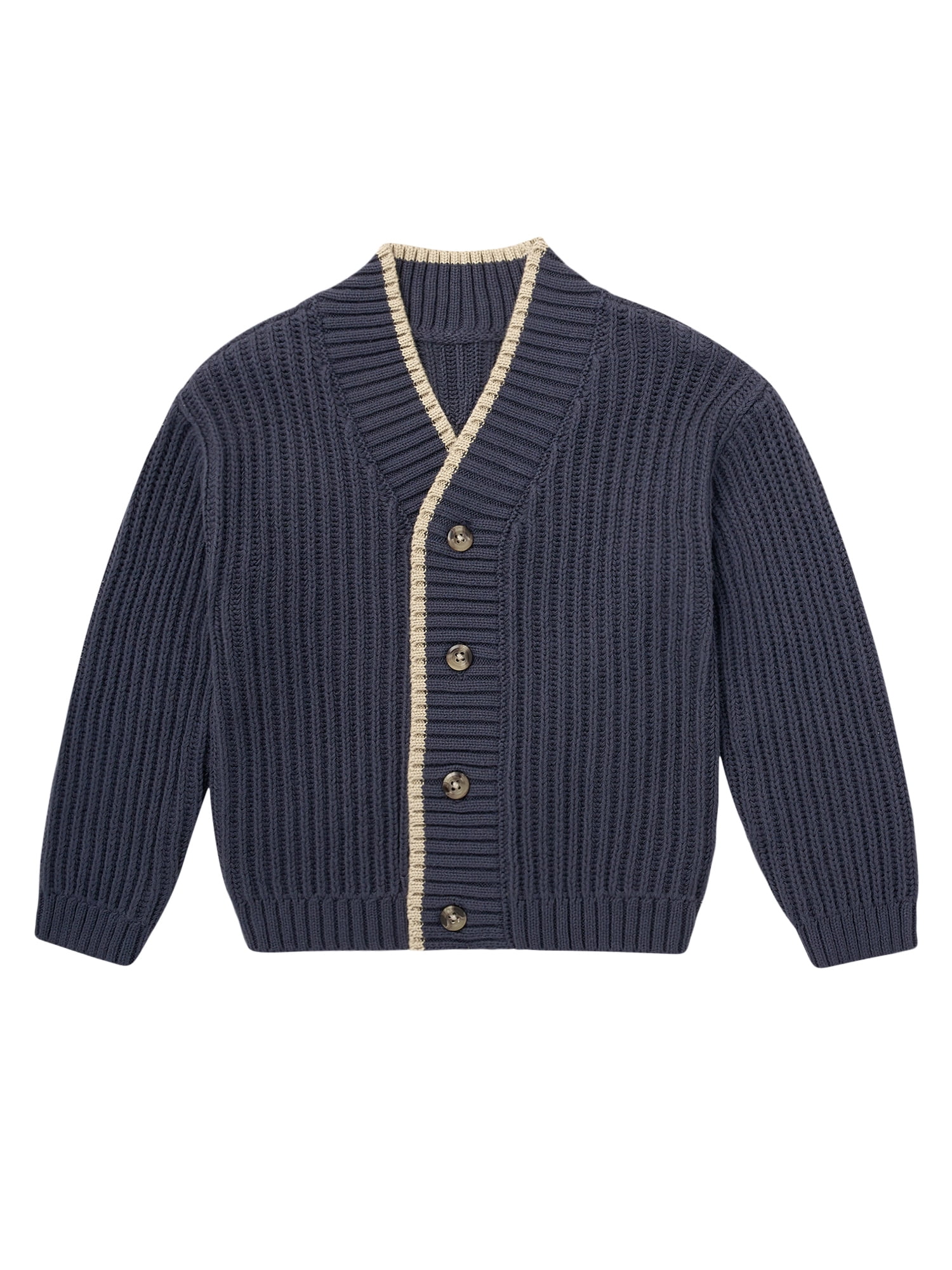 Modern Moments by Gerber Toddler Boy Sweater Knit Shawl Cardigan, Sizes 12 Months - 5T