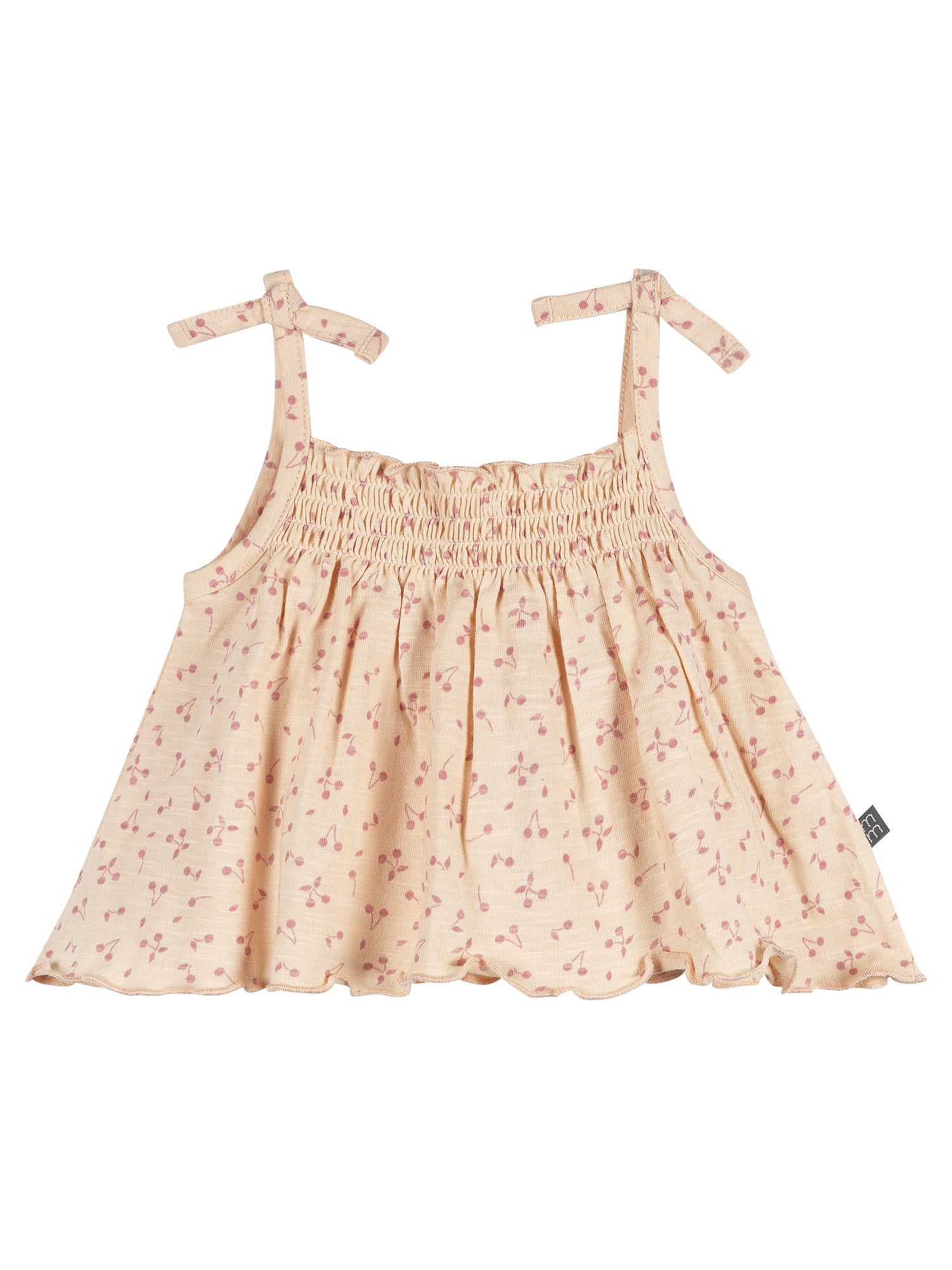 Modern Moments by Gerber Baby Girl Organic Smocked Sleeveless Top, Sizes 0/3 Months - 24 Months