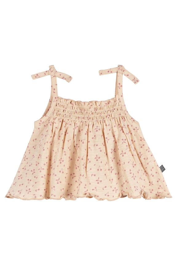 by Gerber Baby Girl Organic Smocked Sleeveless Top, Sizes 0/3 Months - 24 Months