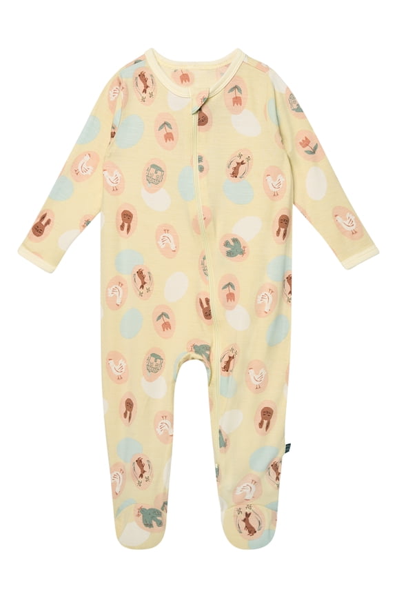 by Gerber Baby Neutral Viscose Easter Two-Way Zip Sleep 'N Play Footed Pajamas, Sizes Newborn - 6/9 Months