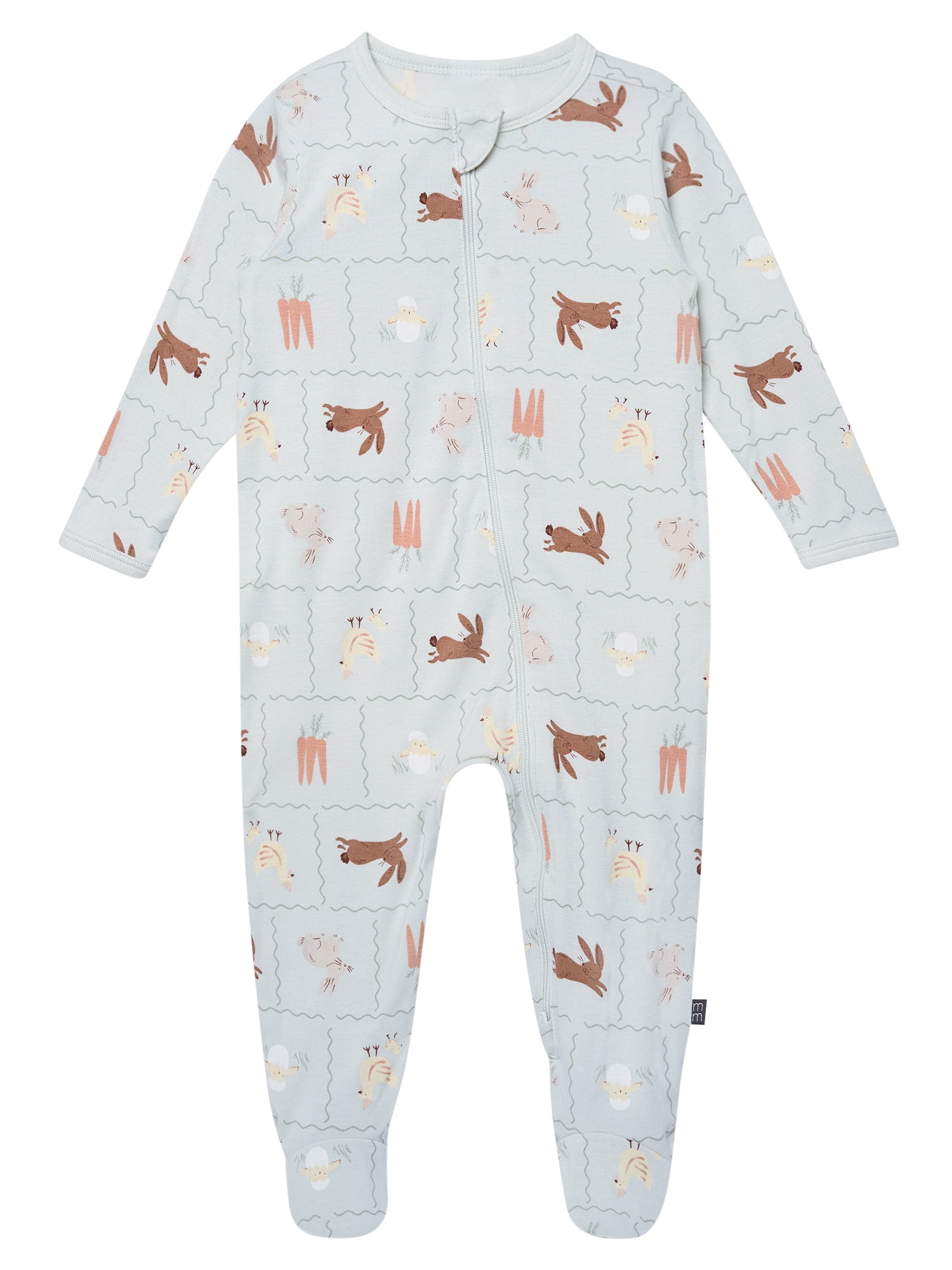 Modern Moments by Gerber Baby Neutral Viscose Easter Two-Way Zip Sleep 'N Play Footed Pajamas, Sizes Newborn - 6/9 Months