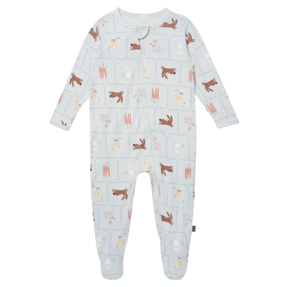 Modern Moments by Gerber Baby Neutral Viscose Easter Two-Way Zip Sleep 'N Play Footed Pajamas, Sizes Newborn - 6/9 Months