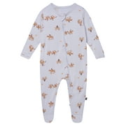 Modern Moments by Gerber Baby Neutral Super Soft Viscose Two-Way Zip Sleep 'N Play Footed Pajamas, Sizes Newborn - 6/9 Months