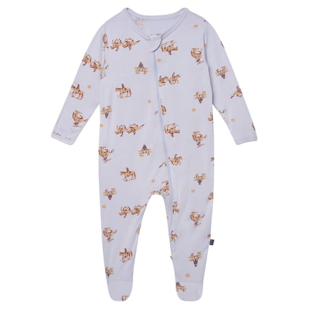 Modern Moments by Gerber Baby Neutral Super Soft Viscose Two-Way Zip Sleep 'N Play Footed Pajamas, Sizes Newborn - 6/9 Months