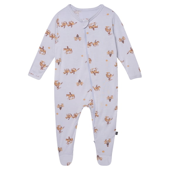 Modern Moments by Gerber Baby Neutral Super Soft Viscose Two-Way Zip Sleep 'N Play Footed Pajamas, Sizes Newborn - 6/9 Months