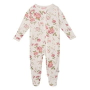 Modern Moments by Gerber Baby Neutral Super Soft Viscose Two-Way Zip Sleep 'N Play Footed Pajamas, Sizes Newborn - 6/9 Months