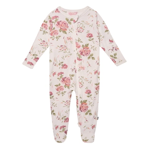 Modern Moments by Gerber Baby Neutral Super Soft Viscose Two-Way Zip Sleep 'N Play Footed Pajamas, Sizes Newborn - 6/9 Months