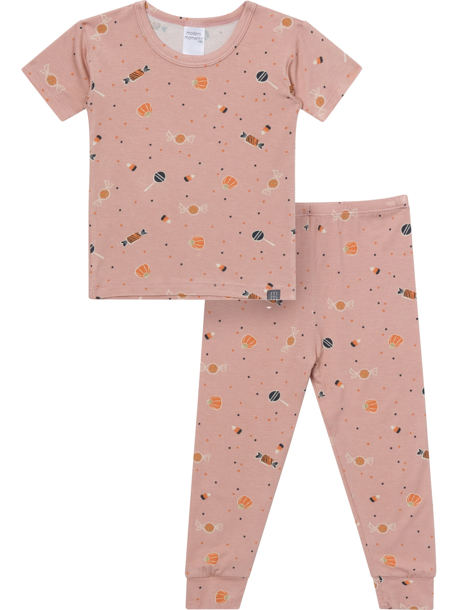 Modern Moments by Gerber Neutral Short Sleeve Halloween Pajama Set, 2-Piece, Sizes 12 Months - 5T