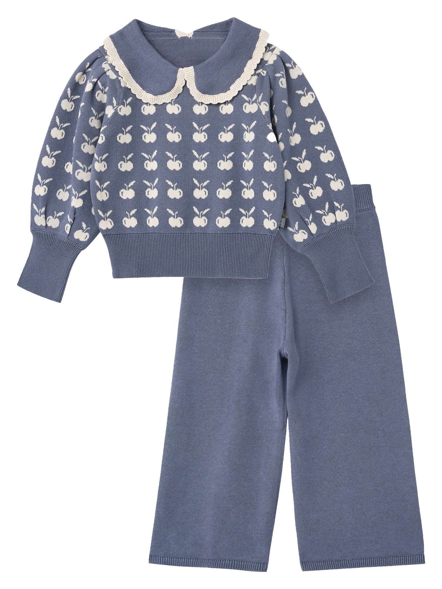 Modern Moments by Gerber Toddler Girl Collar Sweater and Pant Set, 2-Piece, Sizes 12 Months - 5T